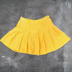 Coquette Gingham Pleated Mini Skirt Soft Girl Cottagecore Balletcore Picnic